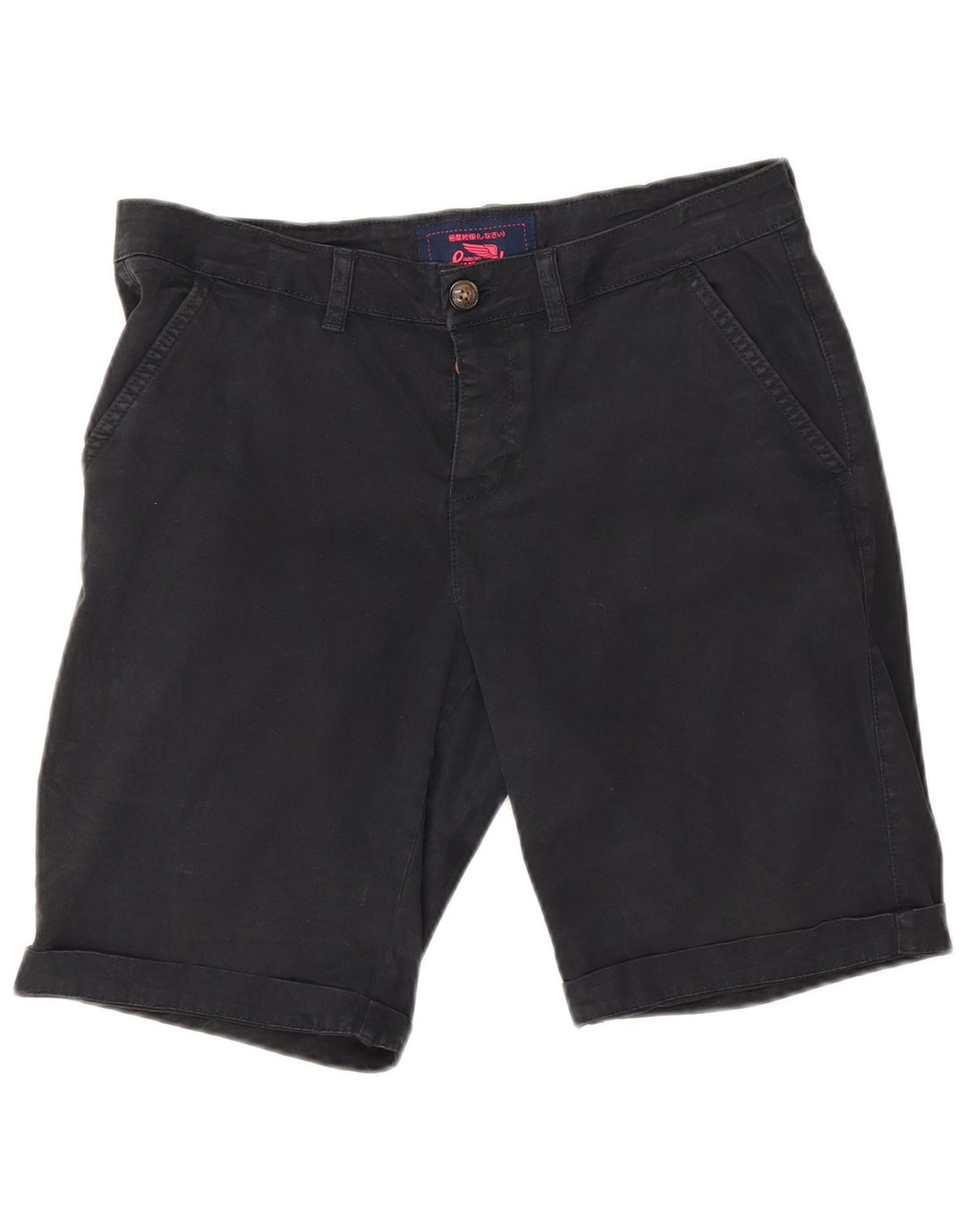 Pantaloni scurti chino Superdry pentru femei, mediu W30, bumbac bleumarin