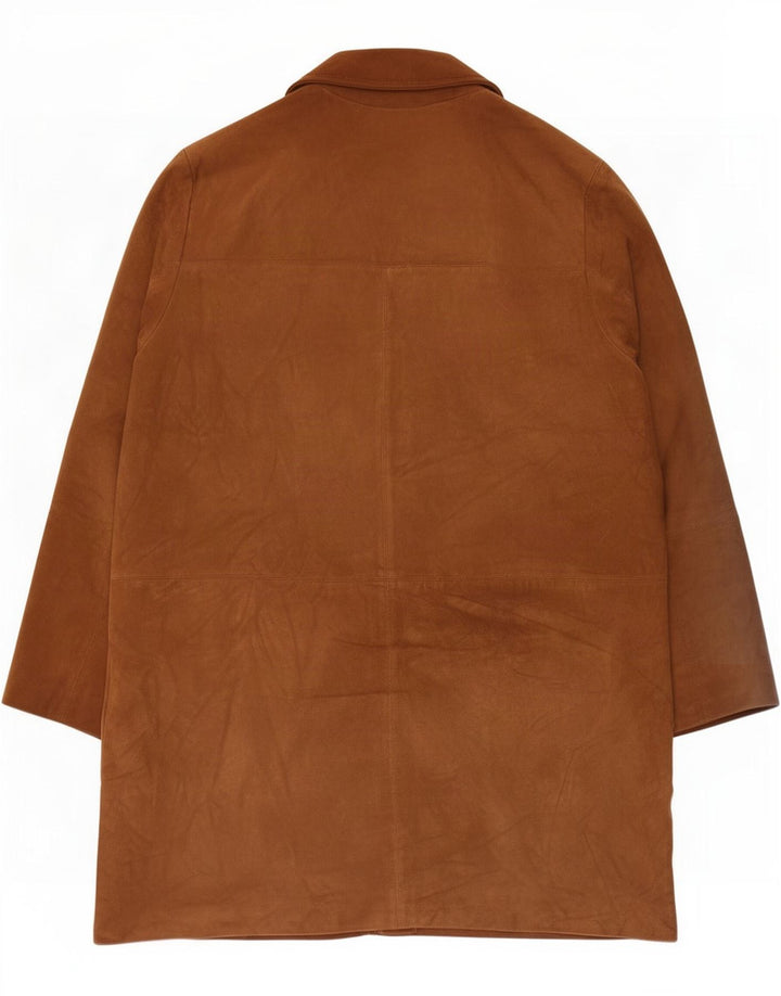 Pardesiu vintage pentru femei de piele intoarsa IT 50 XL bej