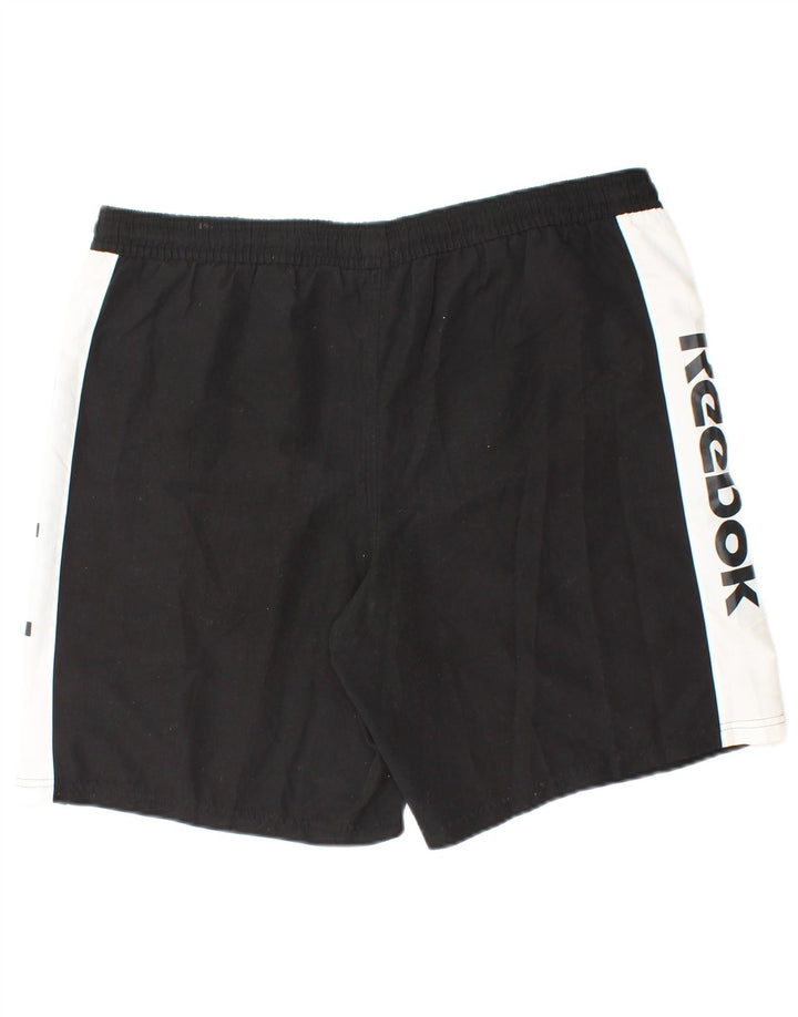 Pantaloni scurți sport grafic pentru bărbați REEBOK XL, negru, poliester color bloc