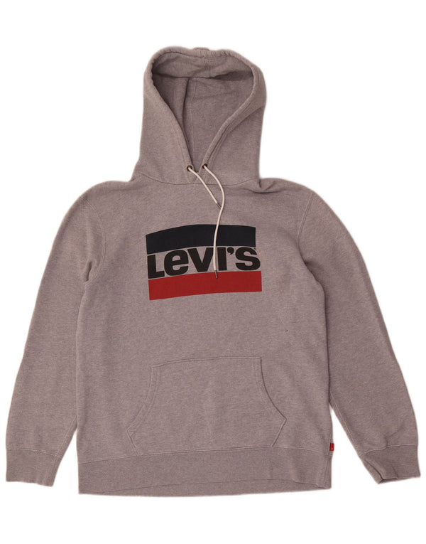 Pulover Levi's pentru bărbați, cu capota, mare, gri, bumbac