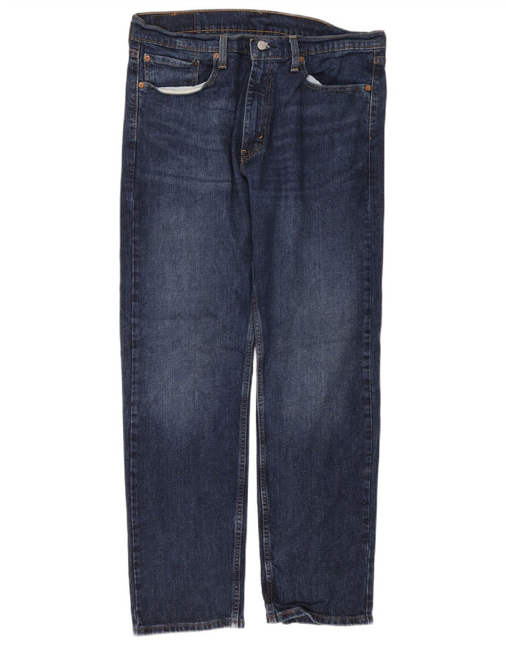 Blugi drepti pentru bărbați LEVI'S 505 W36 L32 bumbac bleumarin