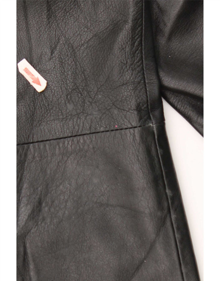 Geacă de piele vintage pentru bărbați IT 52 XL neagră