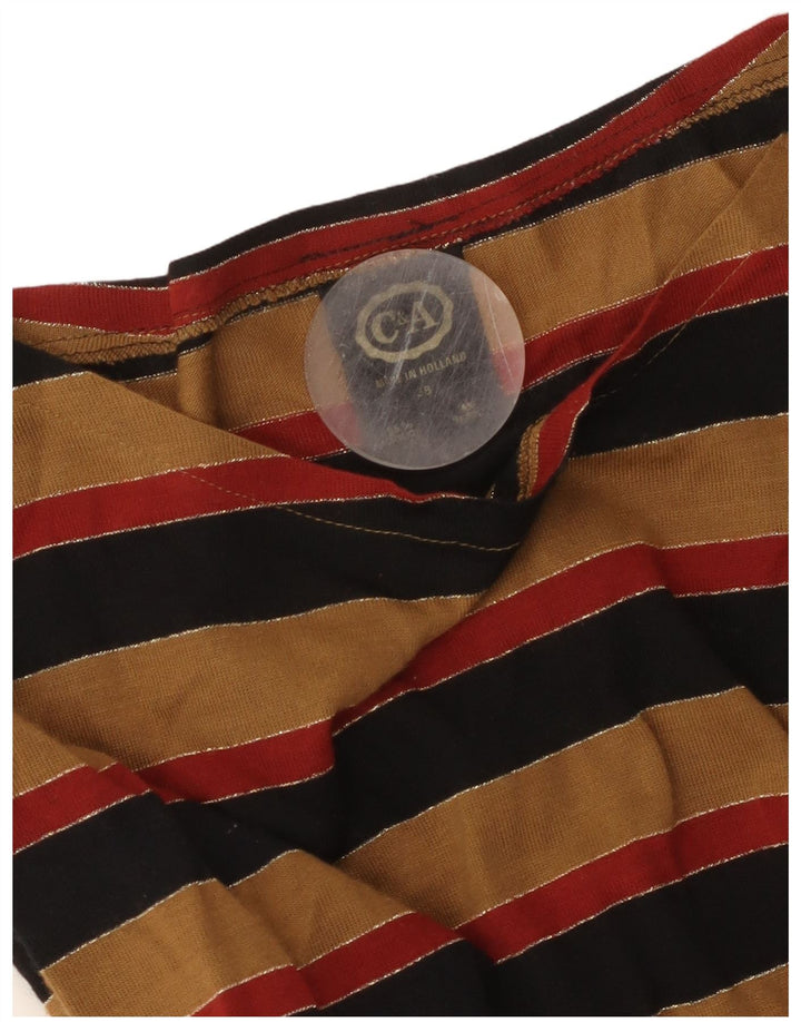 Rochie maxi cu mânecă lungă pentru femei C&A EU 38 Maro mediu cu dungi acrilice