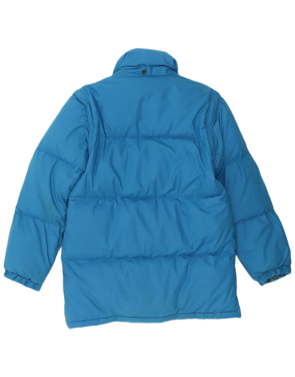 Jachetă căptușită pentru băieți VINTAGE 15-16 ani poliester albastru