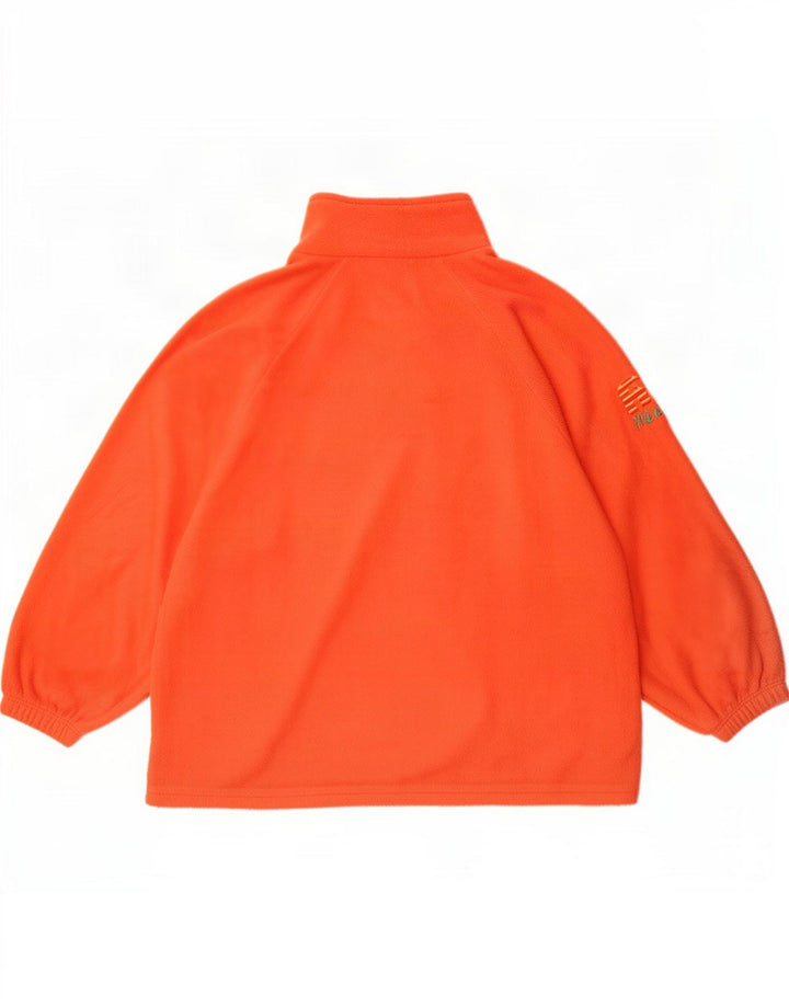 Jumper vintage pentru bărbați, cu grafică, cu fermoar și gât, din lână, portocaliu mediu, geometric
