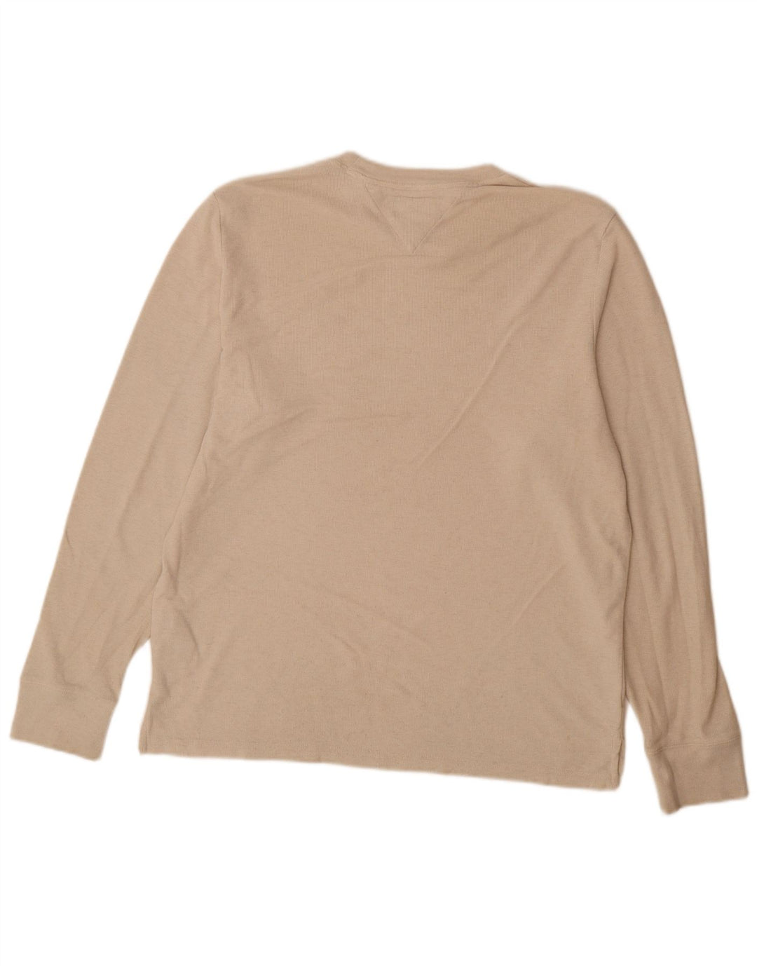 Top pentru bărbați Tommy Hilfiger cu mânecă lungă mare, bej, bumbac