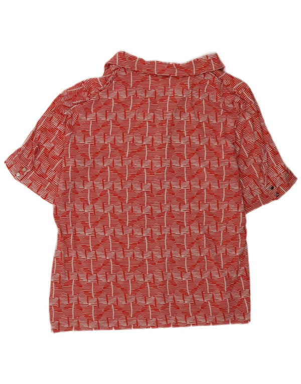 Tricou polo Krizia pentru femei UK 24 4XL Roșu Viscoză geometrică
