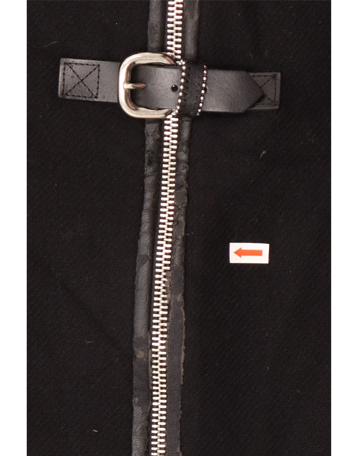 Jachetă de vânt cu glugă pentru femei Zara UK 14 Poliester mediu negru