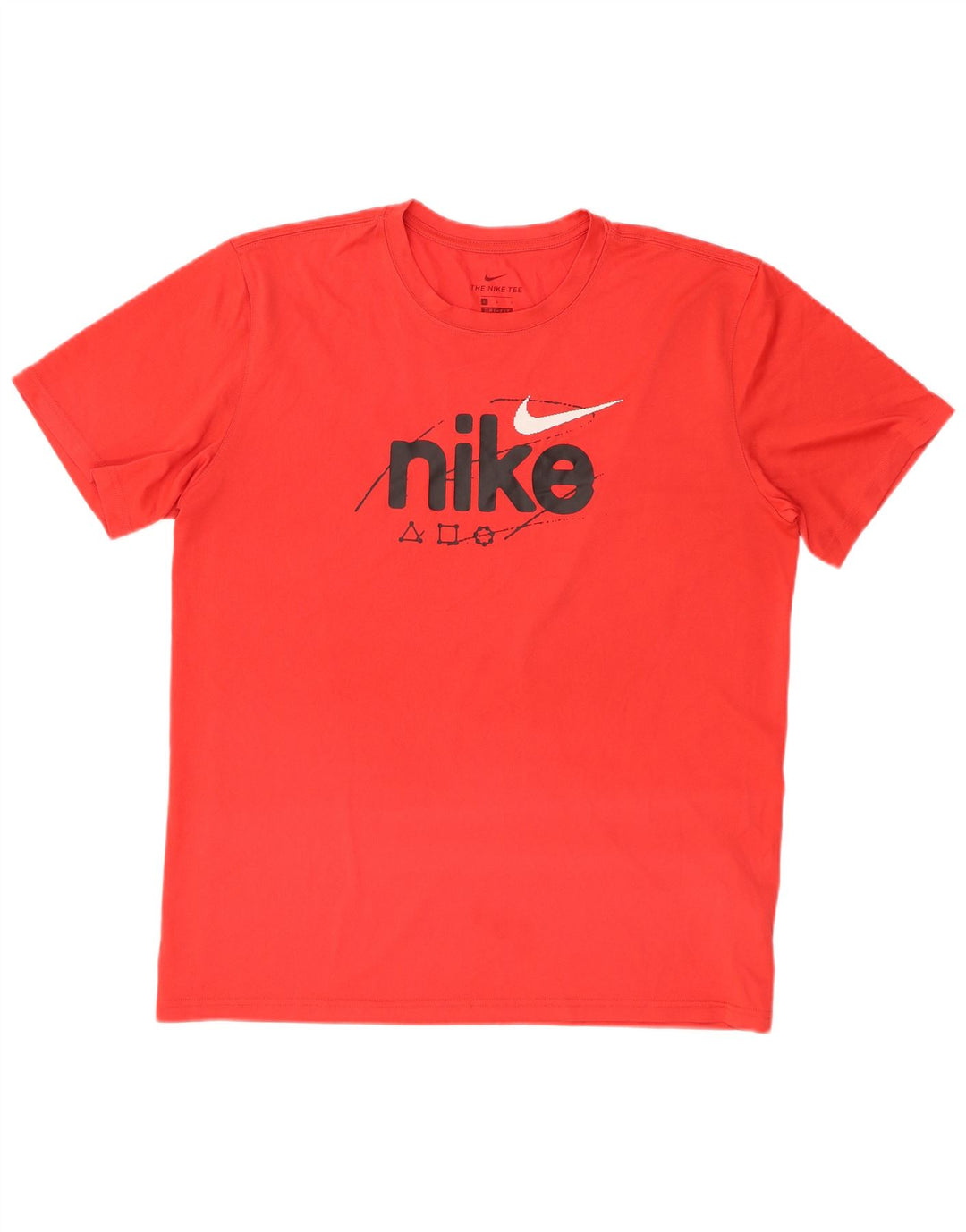 Tricou grafic NIKE Dri Fit pentru bărbați Top mare din poliester roșu