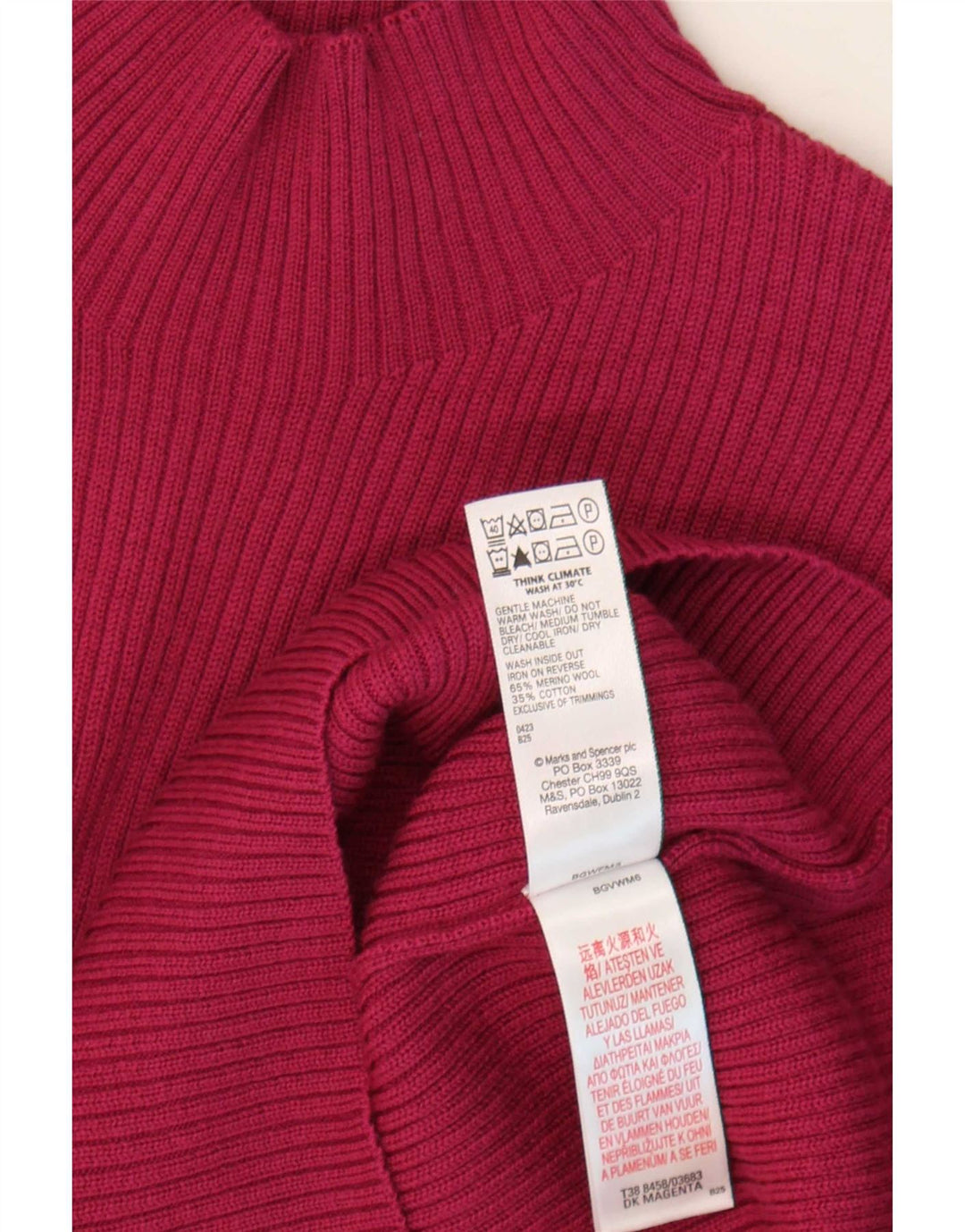 Pulover cu gât țestoasă pentru femei Marks & Spencer UK 14 mare violet