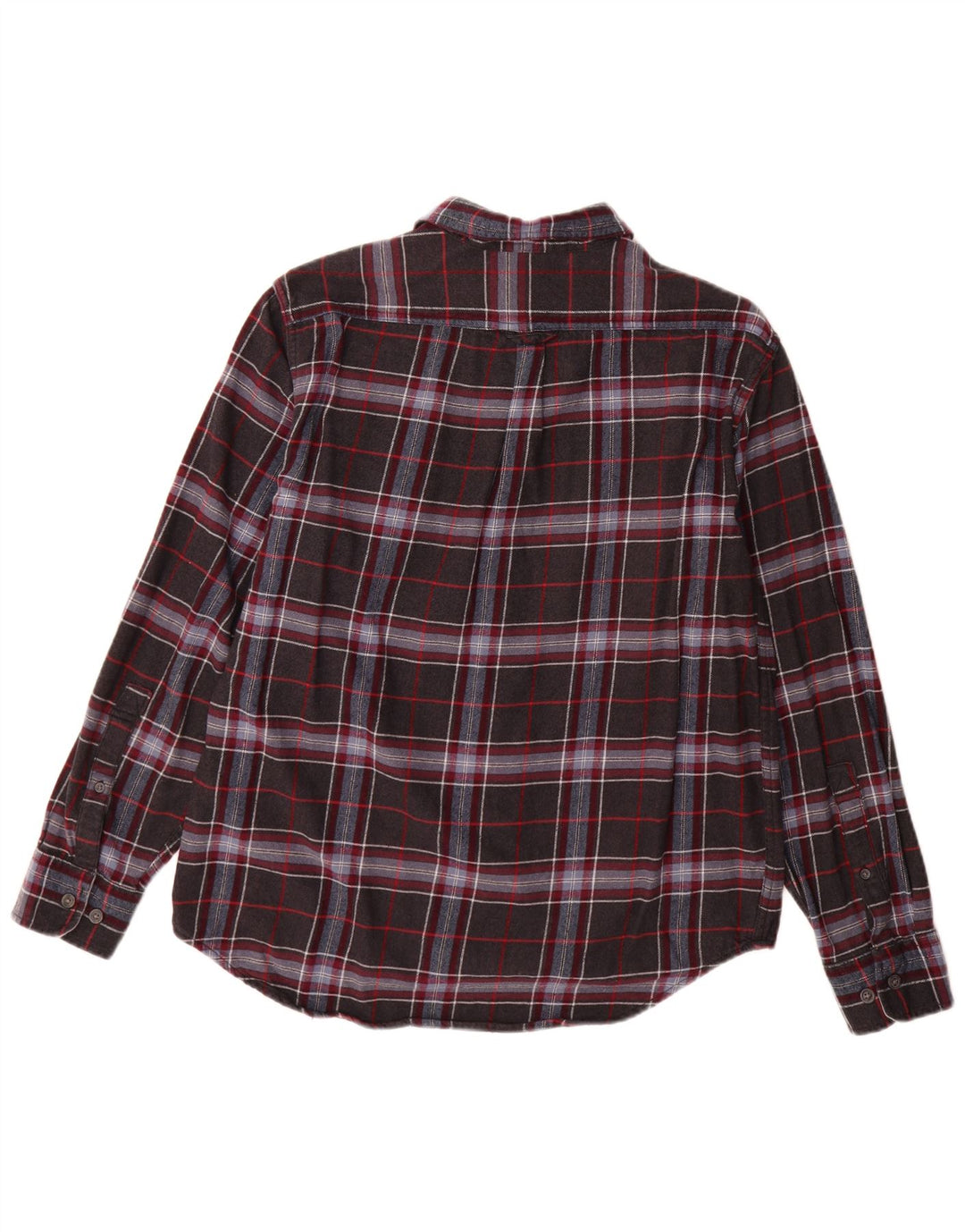Cămașă de flanel pentru bărbați Eddie Bauer, bumbac cu carouri, gri mare