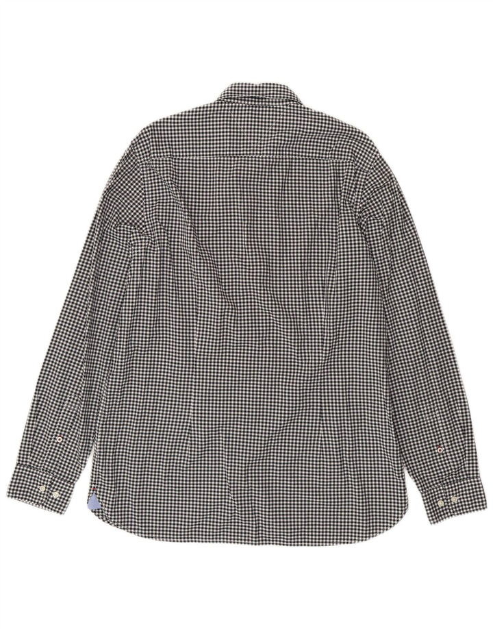 Cămașă pentru bărbați Tommy Hilfiger XL, bumbac vichy negru