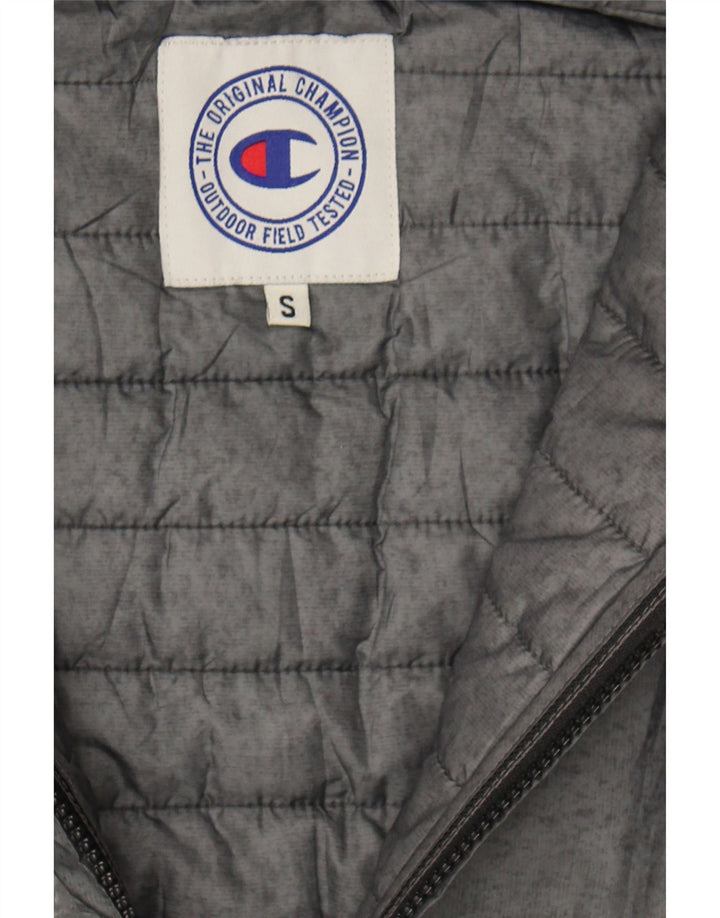 CHAMPION Womens Oversized Padded Jacket UK 10 Small Grey Colourblock Vintage Champion and Second-Hand Champion from Messina Hembry 