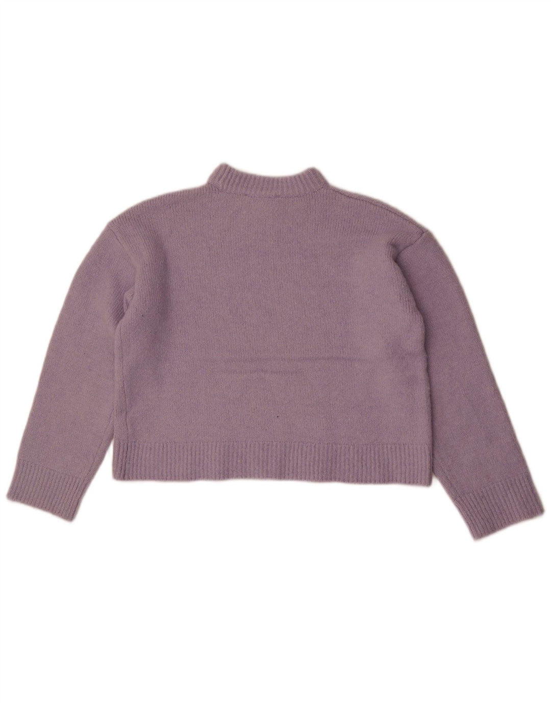 Pulover pentru femei Zara Crop Crew Gate UK 14 Poliester violet mediu
