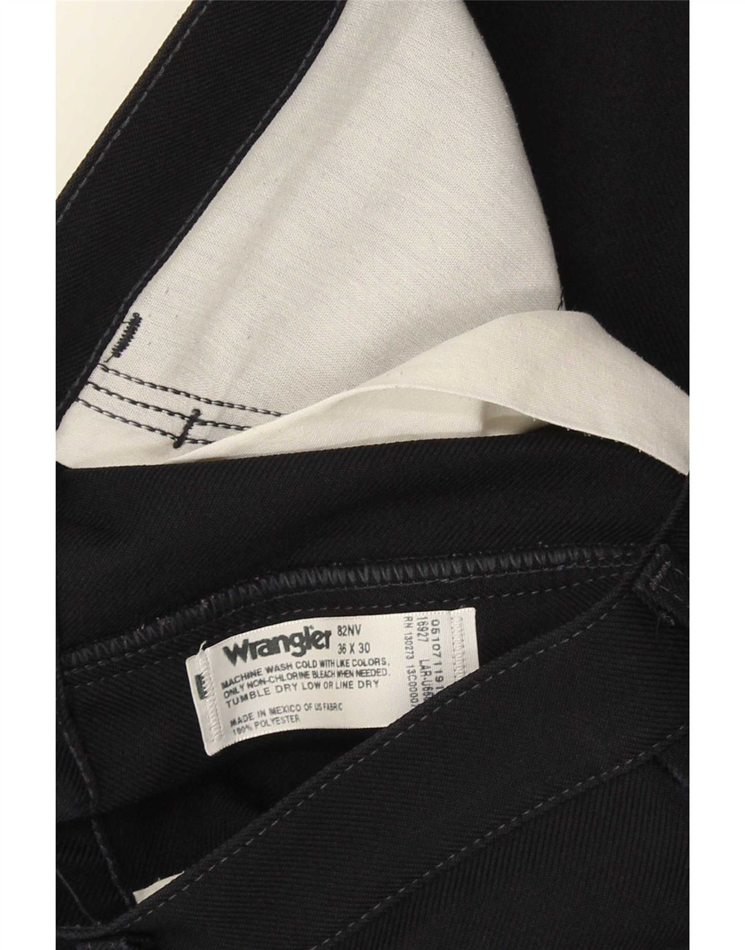 Pantaloni casual drepti pentru bărbați Wrangler W36 L30 poliester bleumarin