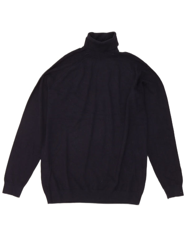 Pulover pentru femei cu gât rulat Zara UK 18 XL bleumarin
