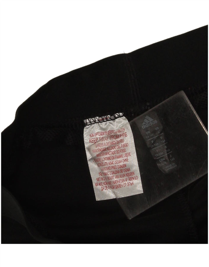 Pantaloni de trening Adidas baieti 13-14 ani poliester negru
