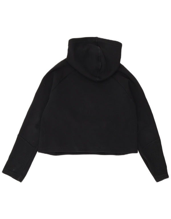Puma Crop Hoodie Jumper pentru femei UK 6 XS Bumbac bleumarin