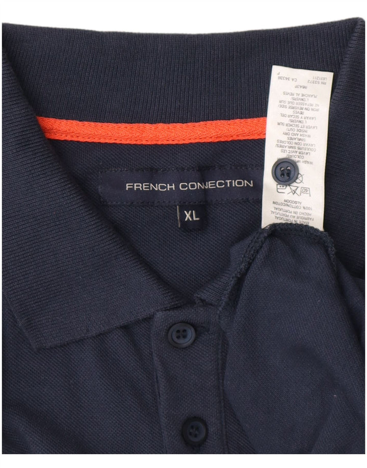 FRENCH CONNECTION Tricou polo pentru bărbați XL Bumbac bleumarin