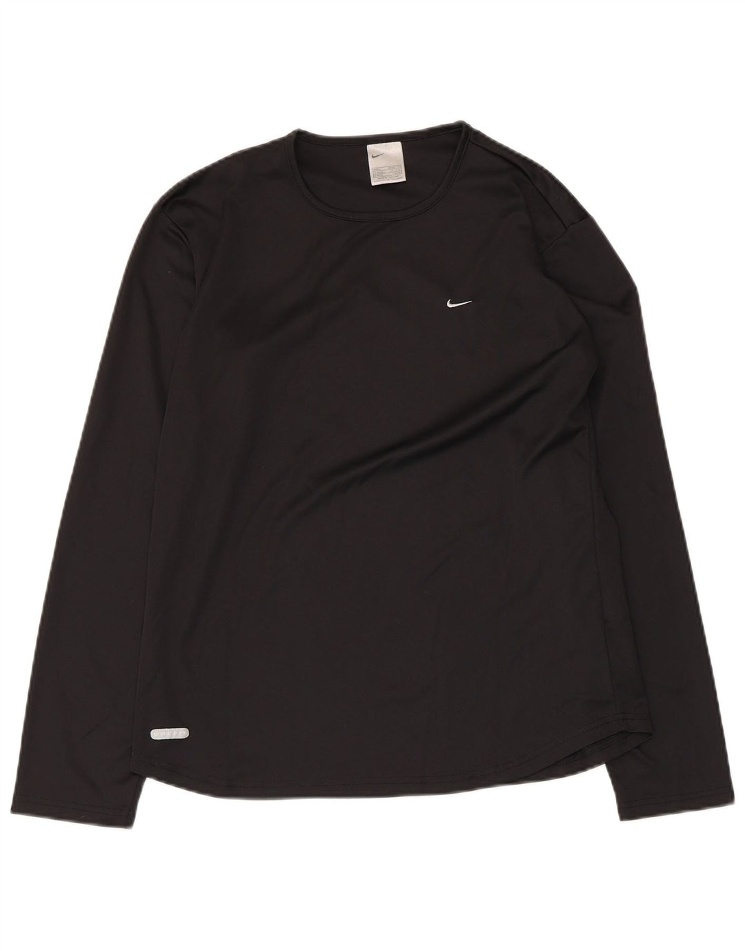 Nike Dri Fit Top cu mânecă lungă pentru femei Marea Britanie 14/16 Poliester negru mare
