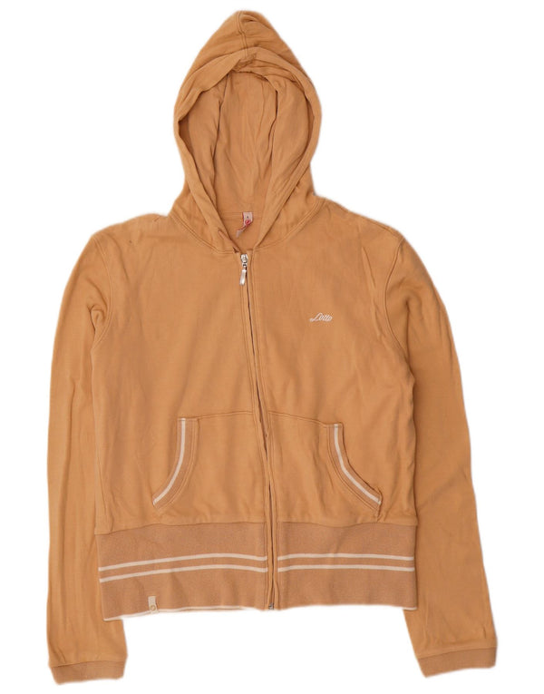 Pulover pentru femei LOTTO Crop Zip Hoodie UK 16 mare, bej, bumbac