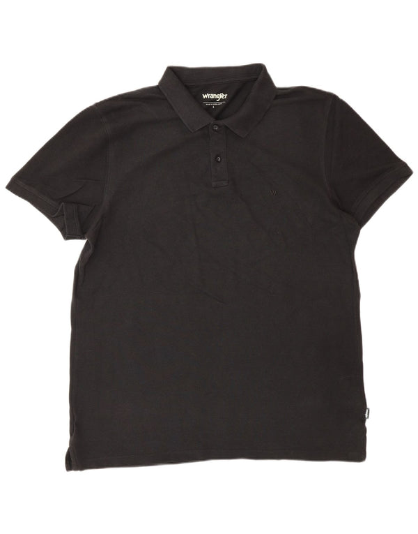 Tricou polo WRANGLER pentru bărbați, bumbac negru mare