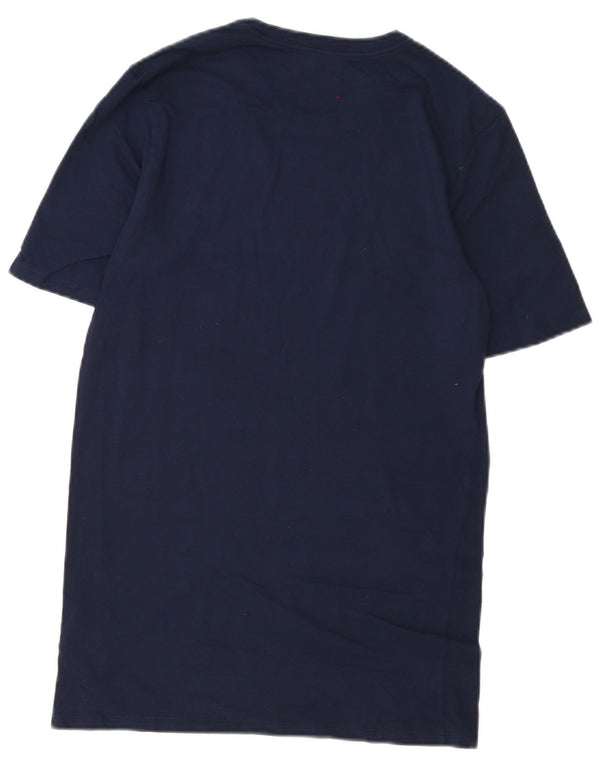 Tricou cu croi atletic Nike pentru bărbați Top mic din bumbac bleumarin