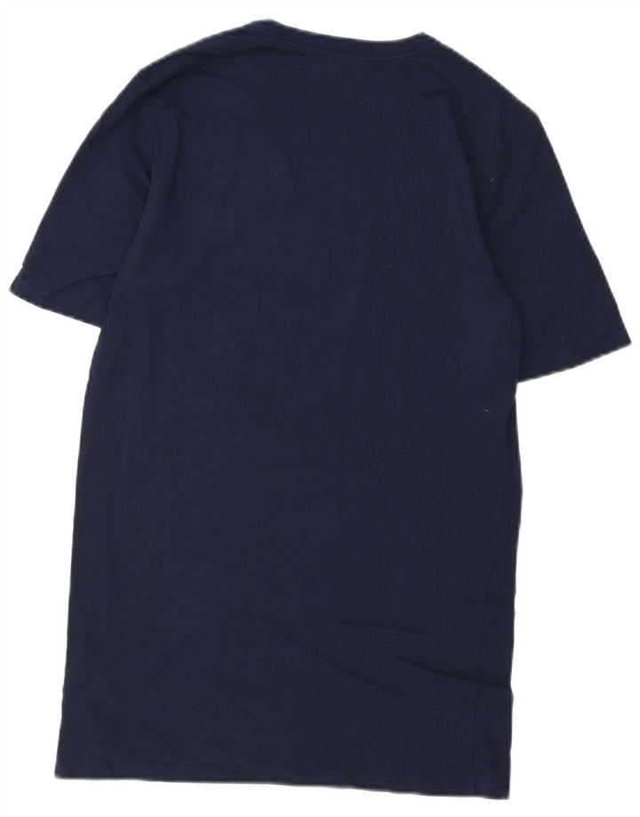 Tricou cu croi atletic Nike pentru bărbați Top mic din bumbac bleumarin