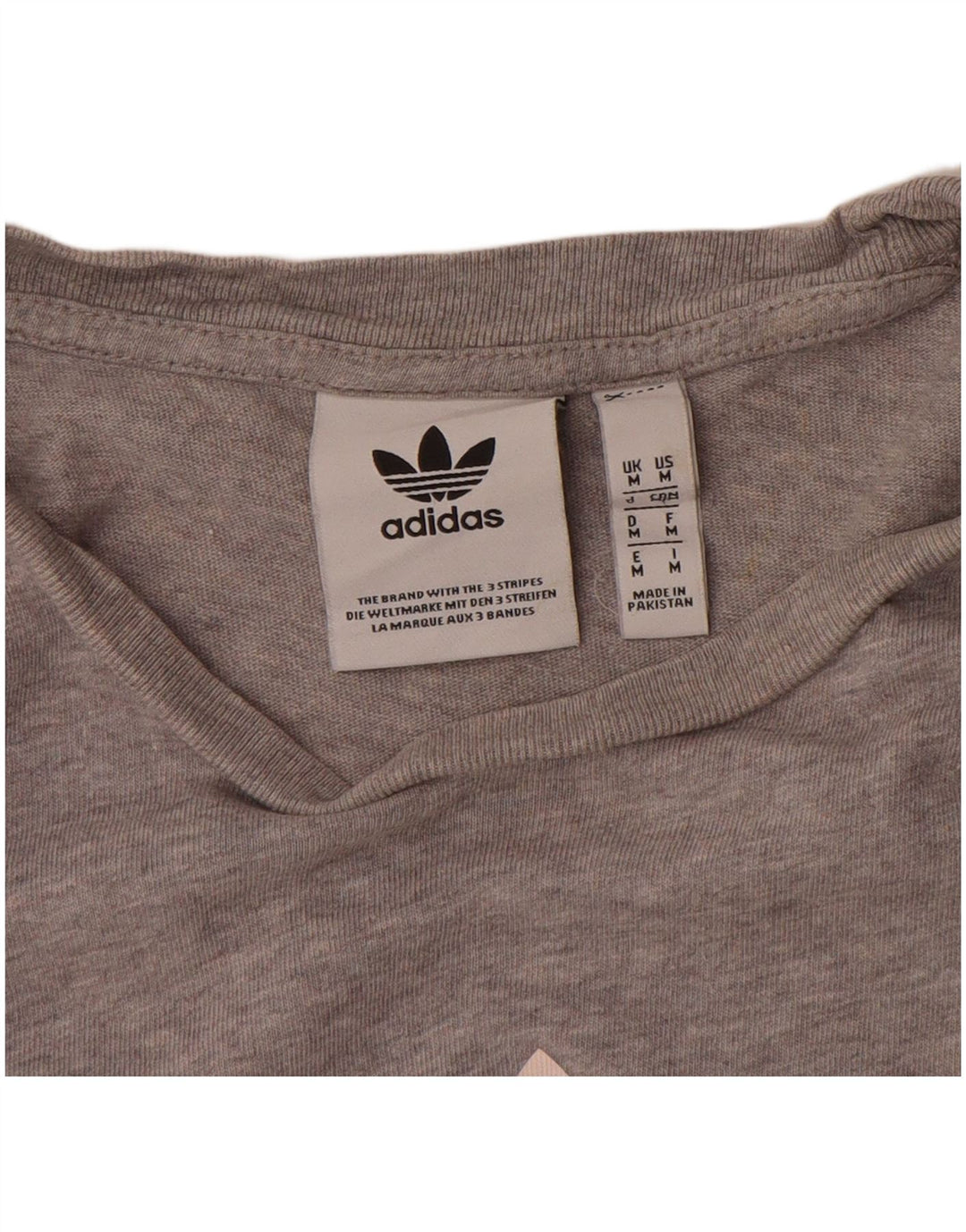 Tricou grafic ADIDAS pentru bărbați Top din bumbac gri mediu