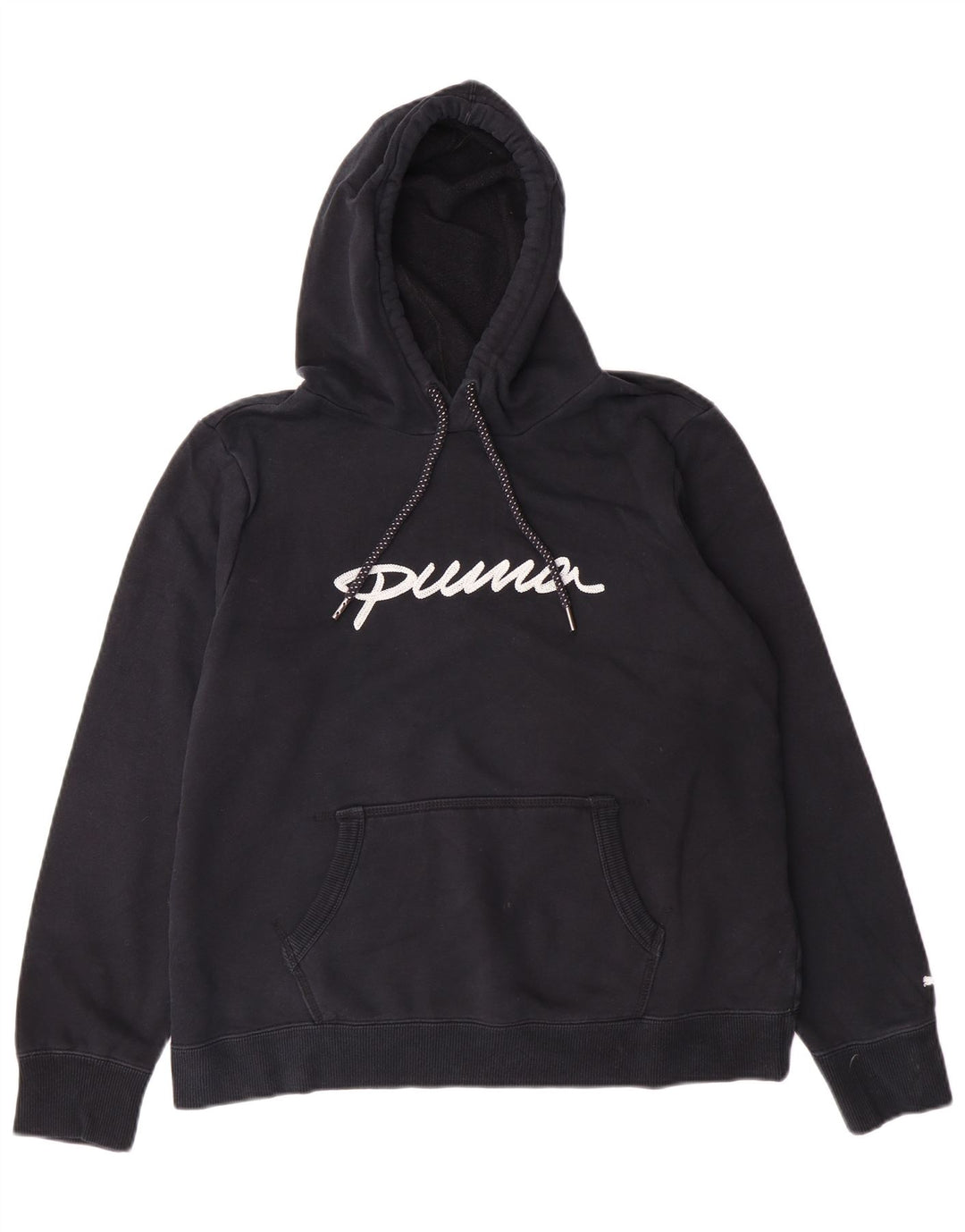 Pulover cu capota cu grafic Puma pentru femei UK 16, mare, negru, bumbac