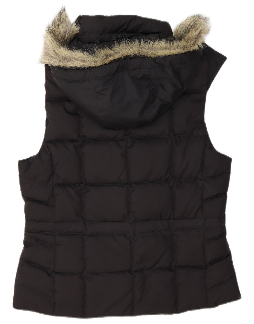 ESPRIT Womens Hooded Padded Gilet UK 14 Medium Black