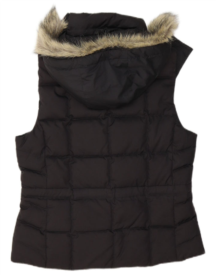 ESPRIT Womens Hooded Padded Gilet UK 14 Medium Black