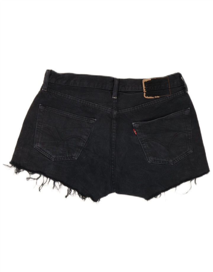 Pantaloni scurți din blugi pentru femei Levi's W33 bumbac bleumarin mediu