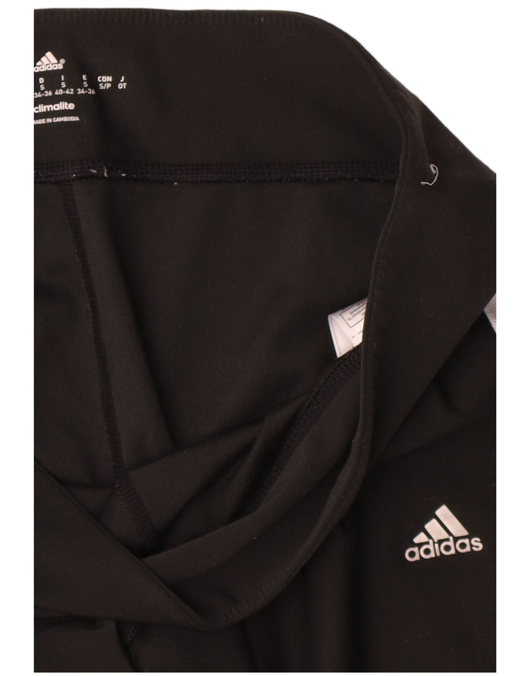 Leggings crop pentru femei Adidas UK 8 Poliester negru mic