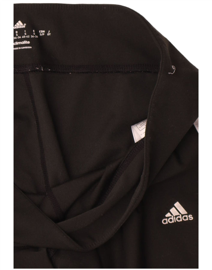 Leggings crop pentru femei Adidas UK 8 Poliester negru mic