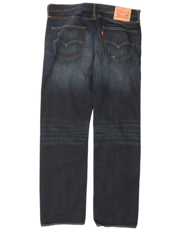 Blugi drepți distressed 504 Levi's pentru bărbați W36 L34 bumbac bleumarin