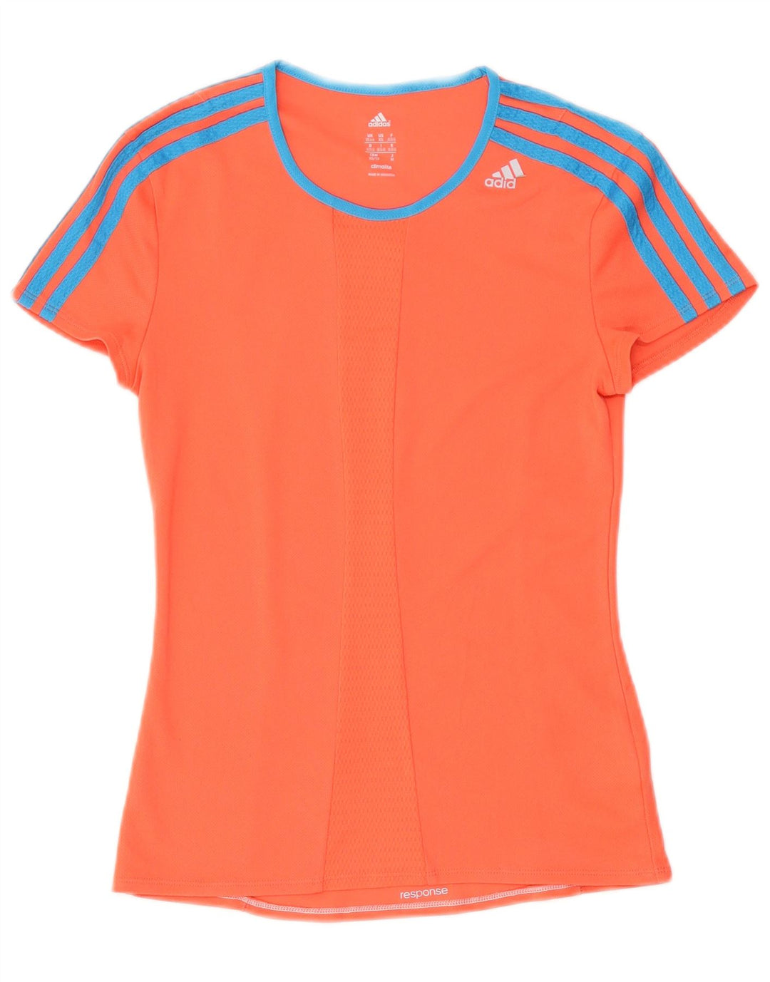 Tricou ADIDAS Climalite pentru femei, UK 4/6 XS, poliester portocaliu