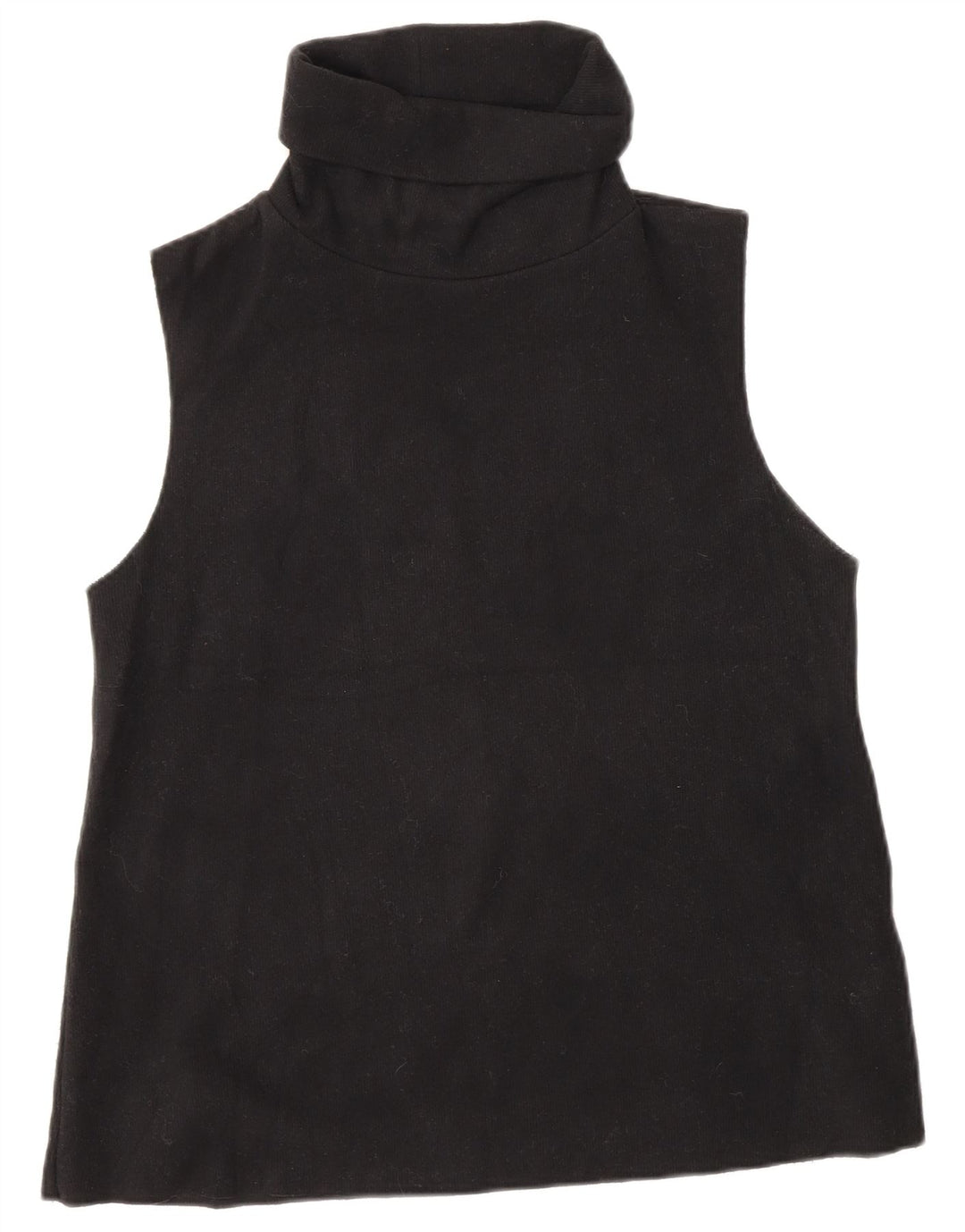 Vestă Zara pentru femei cu gât rulat, UK 12, bumbac mediu negru