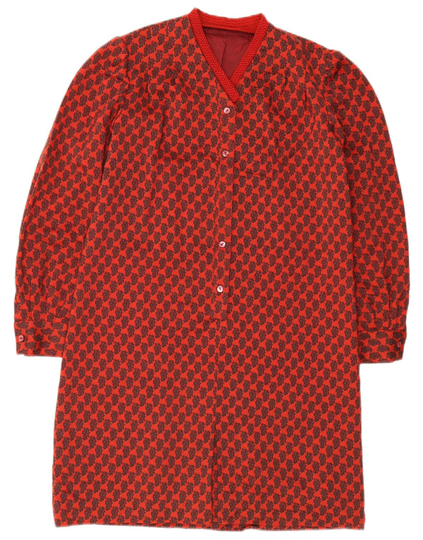 Rochie de bază vintage pentru femei UK 10 Small Red Geometric