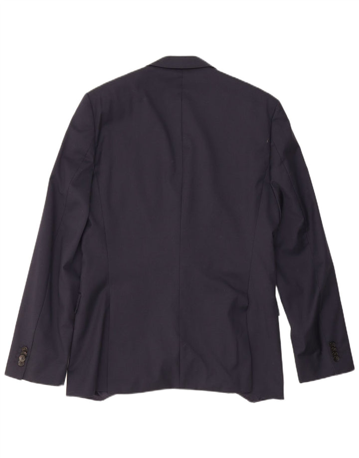 Blazer pentru bărbați Hugo Boss, cu 2 nasturi, US 40, mare, lână virgină, albastru