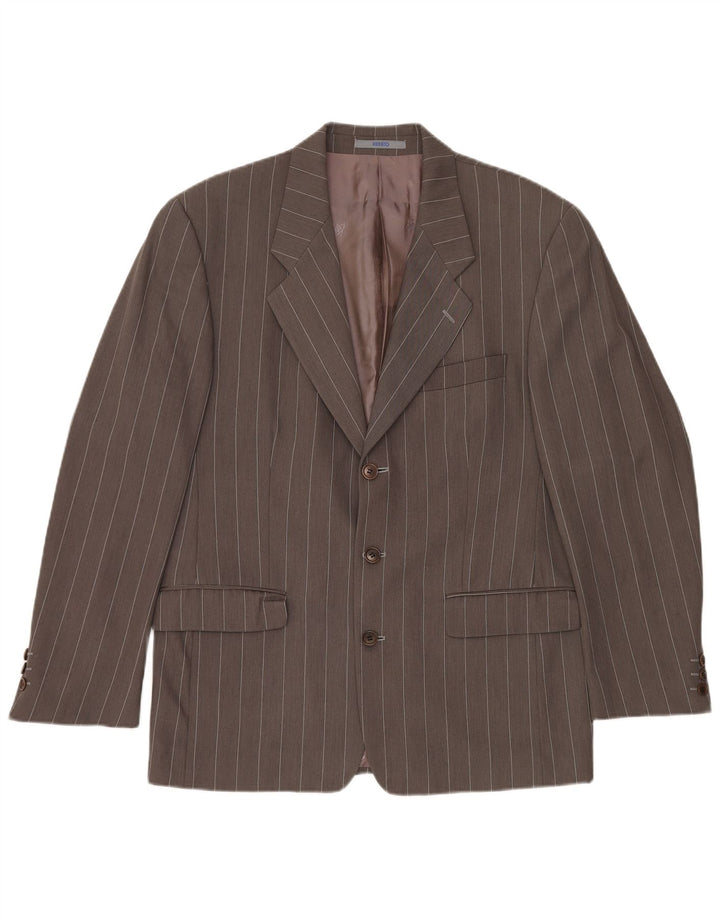 Jachetă pentru bărbați KENZO cu 3 nasturi IT 50 Lână mare, gri cu dungi