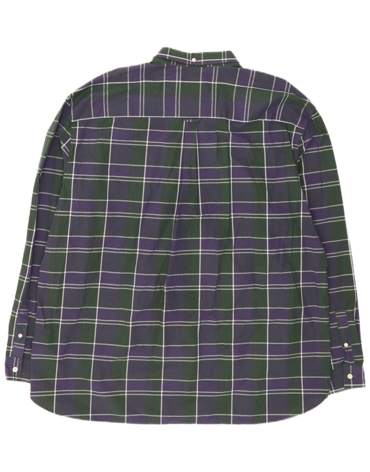 Cămașă pentru bărbați Lyle & Scott 3XL, bumbac cu carouri bleumarin