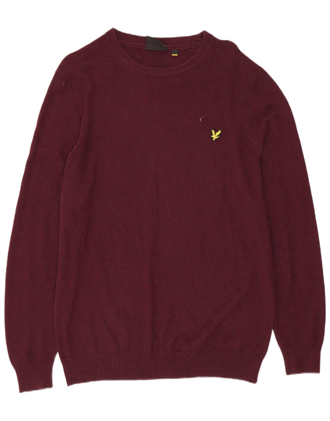 LYLE & SCOTT Pulover pentru bărbați cu decolteu rotund din bumbac mare maro