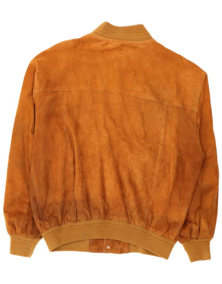 Jachetă vintage pentru bărbați din piele intoarsa IT 54 2XL din piele maro