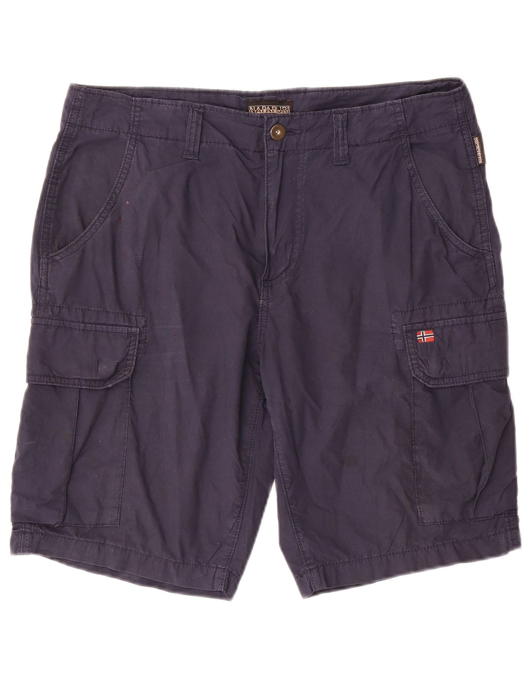 Pantaloni scurți cargo Napapijri pentru bărbați W33, bumbac albastru bleumarin mediu