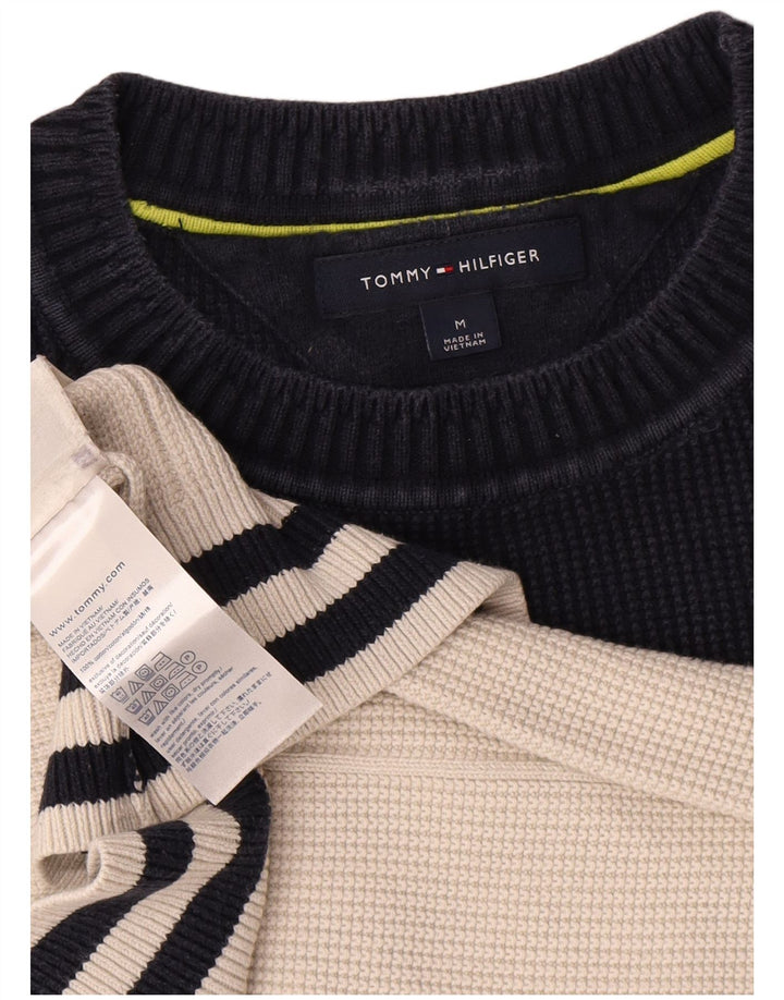 Pulover Tommy Hilfiger pentru bărbați, cu decolteu rotund, mediu alb închis
