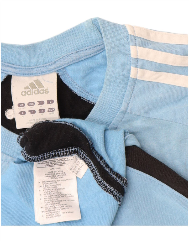 Tricou ADIDAS Climalite pentru bărbați, Marea Britanie 40/42, bumbac color bloc, albastru mediu