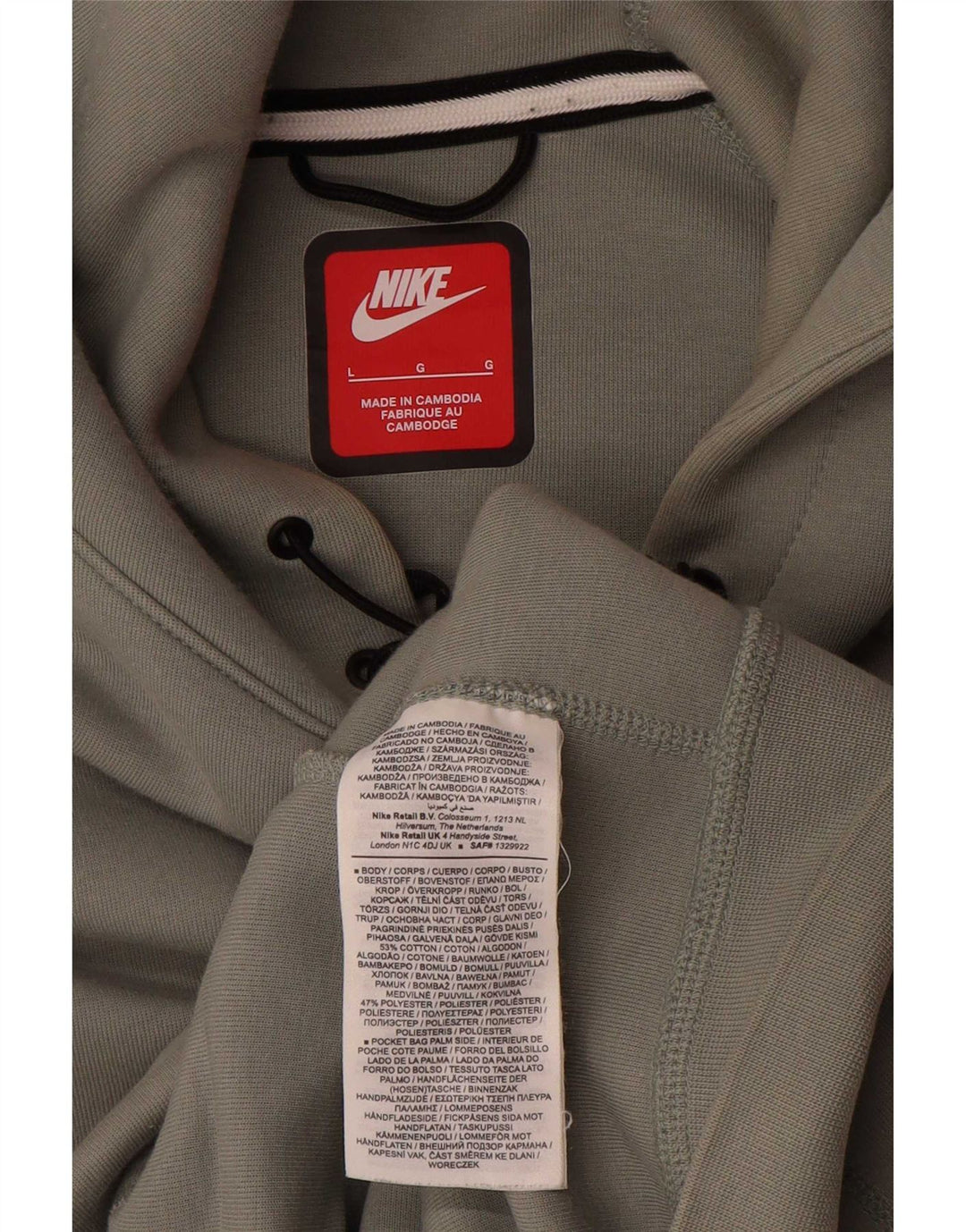 Pulover Nike pentru bărbați, bumbac verde mare