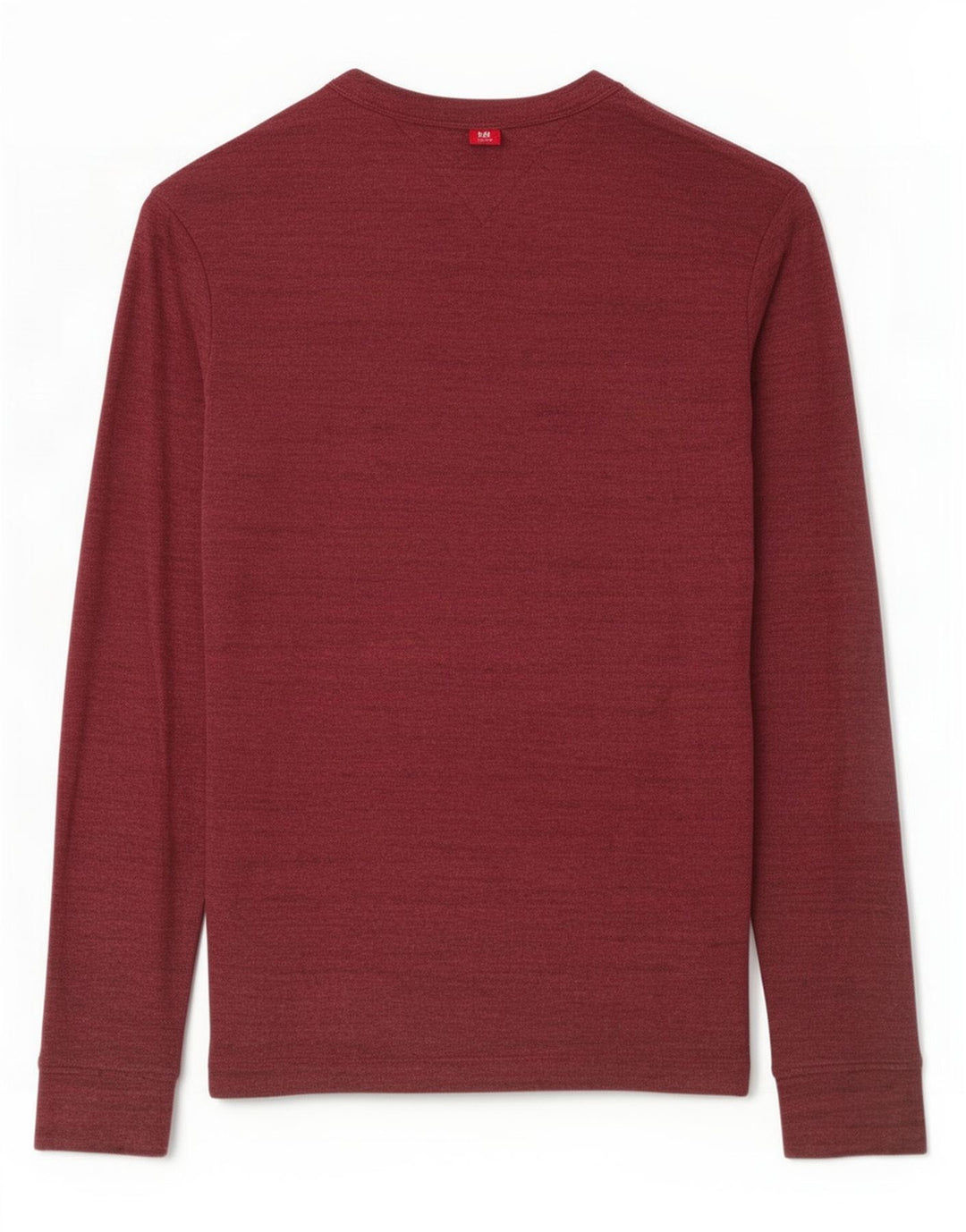Top pentru bărbați Tommy Hilfiger, cu mânecă lungă, din bumbac cu pete burgundy mediu