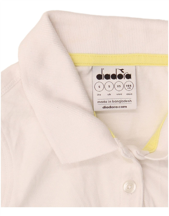 Tricou polo fără mâneci Diadora, alb, mic